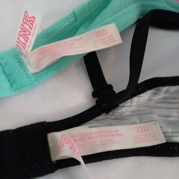 Victoria's Secret Lot of 6 Push Up Uplift Underwire Bras 32D PINK Dream Angels - Picture 6 of 11